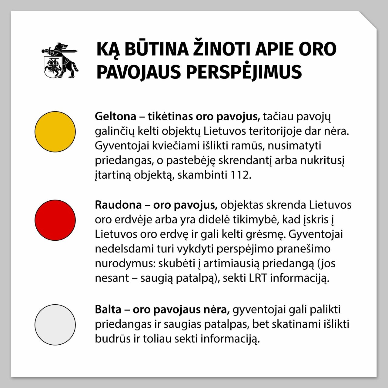 Ką būtina žinoti apie oro pavojaus perspėjimus